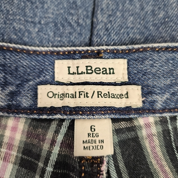 L.L. Bean Medium Wash Fleece Lined Denim Jeans Relaxed Fit Size 6 Women's B20 - Picture 10 of 13